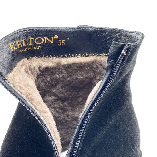 Ботинки Kelton черные замшевые МЕХ - фото 5, 