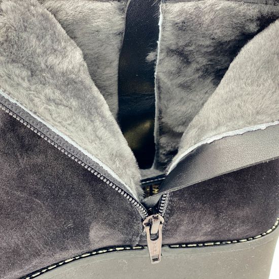 Ботинки Jeannot черные замшевые МЕХ - фото 5, 76309(900) JN