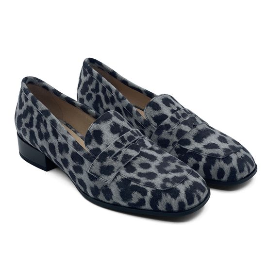 Лоферы CV COVER замшевые принт серый леопард - фото 7, 