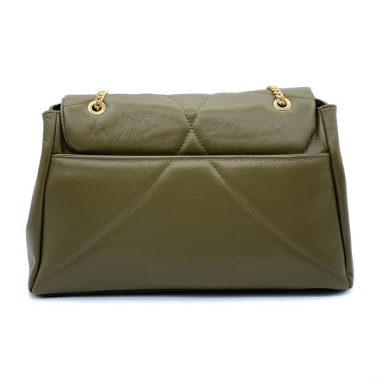 Сумка Di Gregorio зеленая кожаная - фото 3, 8847 DG OLIVA