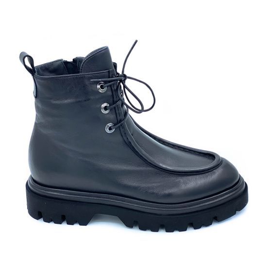 Ботинки Fru.it черные кожаные МЕХ - фото 1, 7700M FR