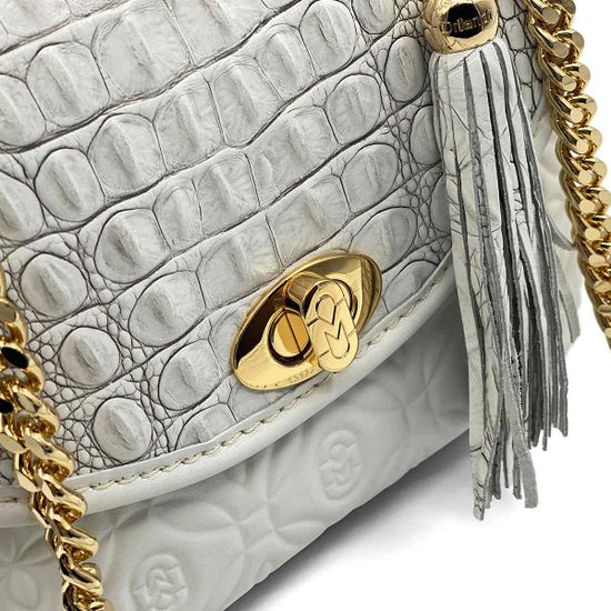 Сумка Marino Orlandi белая кожаная - фото 4, 