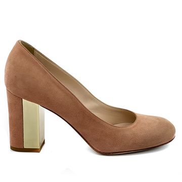 Туфли женские Renzi бежево-розовые замшевые - фото 1, 504200 RZ