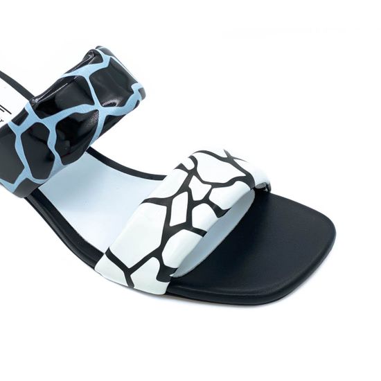 Мюли Tiffi черно-белые из ламинированной кожи - фото 6, J703/50 TI GIRAFFA BIANCO