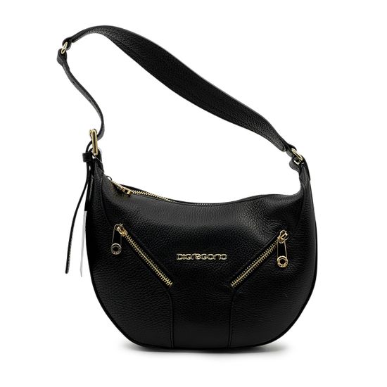 Сумка Di Gregorio черная кожаная - фото 1, 1982 DG NERO