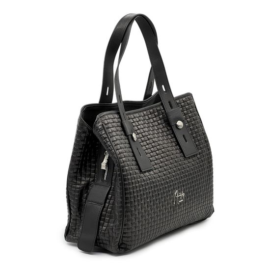 Сумка Renato Angi черная из плетеной кожи - фото 2, 3307517 RA NERO