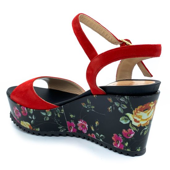 Босоножки Giorgio Piergentili красные замшевые - фото 3, 