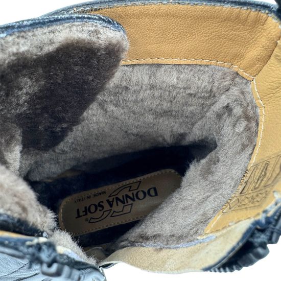 Ботинки Donna Soft черные кожаные на меху 2025 - фото 7, DS1618M DS 2025