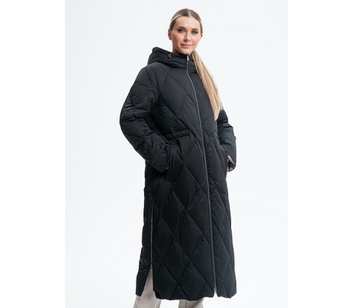 Пуховик удлиненный Tuffoni черный-серый, 7725094D TUF NERO