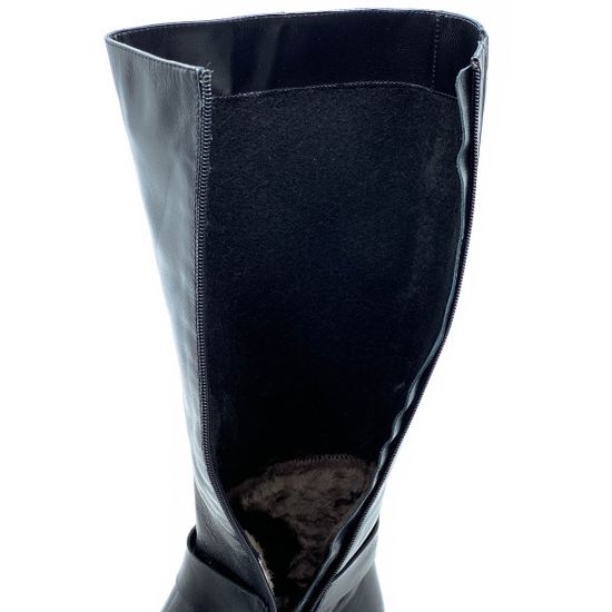 Сапоги Cover черные кожаные МЕХ - фото 7, 315907-2/1 COV