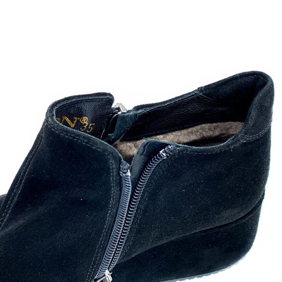 Ботинки Kelton черные замшевые МЕХ - фото 6, 80670 KEL