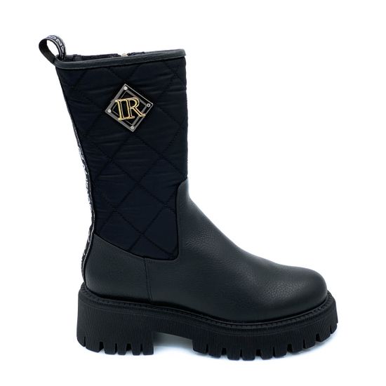 Полусапоги Ilasio Renzoni черные кожаные МЕХ - фото 1, 5032 IR NERO