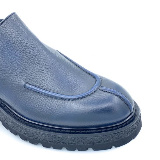 Ботинки Giampieronicola синие кожаные демисезонные - фото 6, 