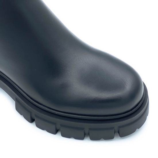 Ботильоны Cover черные кожаные Байка - фото 6, 1663807-1 COV NAPPA