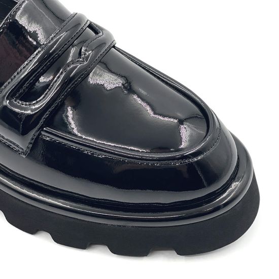 Лоферы Tuffoni черные лакированные демисезонные - фото 6, 