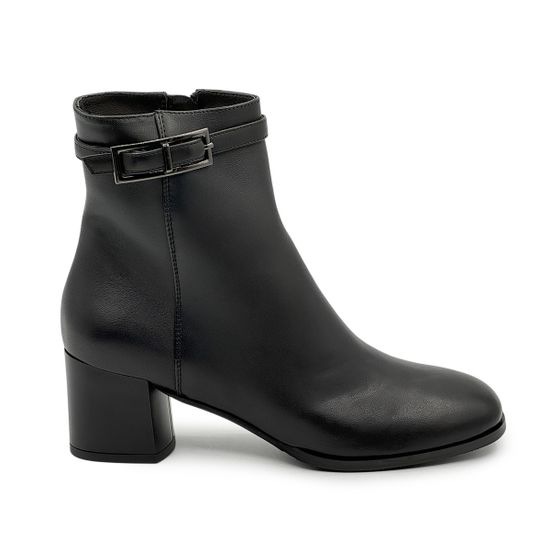 Ботильоны CV Cover черные кожаные на байке - фото 1, 449125-1 COV