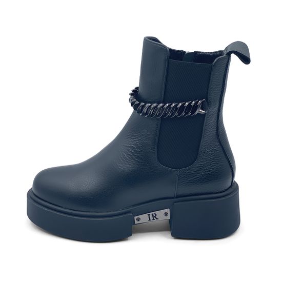 Ботинки челси Ilasio Renzoni черные кожаные на меху - фото 1, 5226 IR