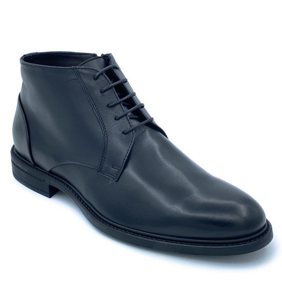 Ботинки Giampieronicola черные кожаные МЕХ - фото 2, 