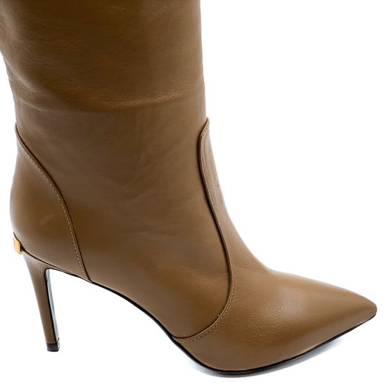 Сапоги Tiffi бежевые кожаные демисезонные - фото 5, 