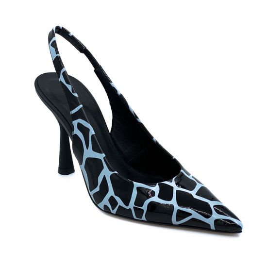 Туфли Tiffi черно-белые из ламинированной кожи - фото 2, J903/90 TI GIRAFFA NERO