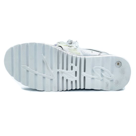 Слипоны Lab Milano серебряные кожаные - фото 4, B50104 LAB SILVER