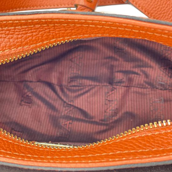 Сумочка Ripani рыжая комбинация кожи и замши - фото 9, 