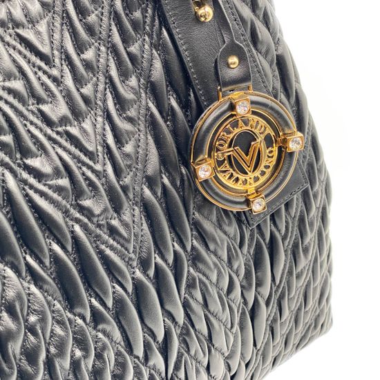 Сумка Valentino Orlandi черная кожаная - фото 5, 