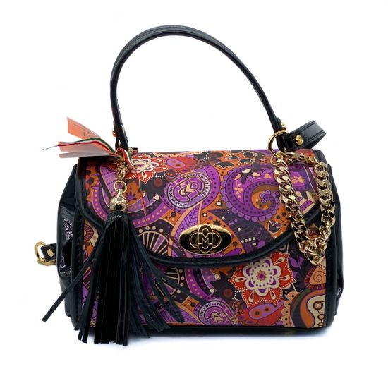 Сумка Marino Orlandi чёрно-фиолетовая multicolor - фото 1, 
