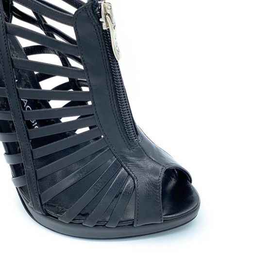 Босоножки Gerardino di Maggio черные кожаные - фото 3, 