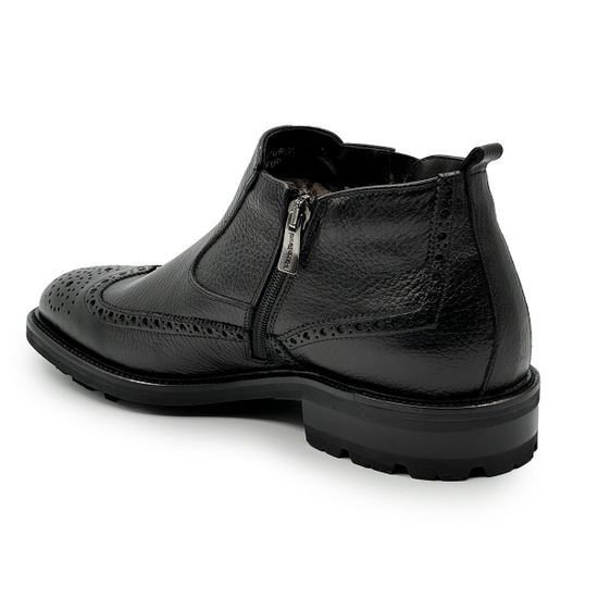 Ботинки Mario Bruni черные кожаные на меху - фото 3, 13287 MB NERO