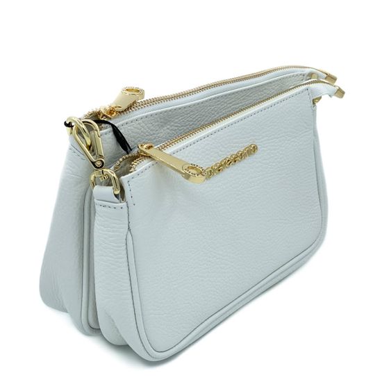 Клатч Di Gregorio белый кожаный - фото 2, 