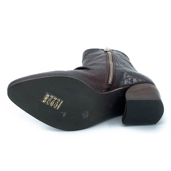 Ботильоны Mimmu темно-коричневые кожаные демисезонные - фото 4, FK2609 MIM