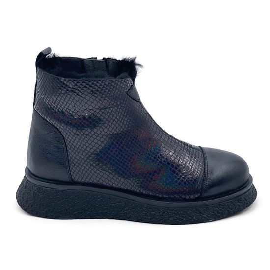 Ботинки Tuffoni черные кожаные &quot;питон&quot; на меху - фото 1, 6923015LF TUF NERO