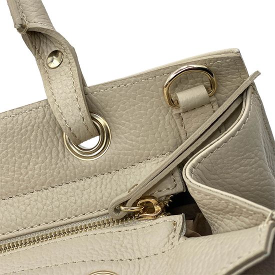 Сумка Marina Creazioni бежевая кожаная - фото 5, B6449 MC CREMA