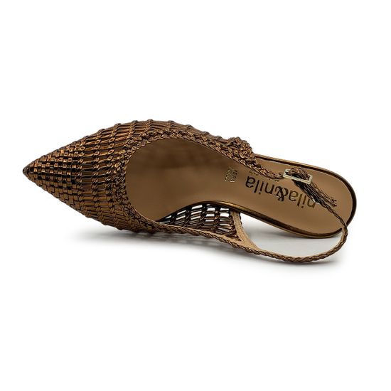 Туфли летние NILA&amp;NILA бронзовые кожаные плетеные - фото 5, AB2164M174 NIL BRONZO