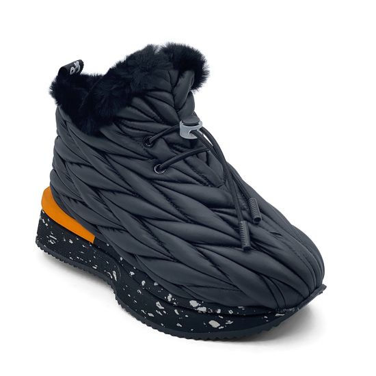 Кроссовки Nila Nila черные кожаные на меху - фото 2, NO6051 NIL NERO