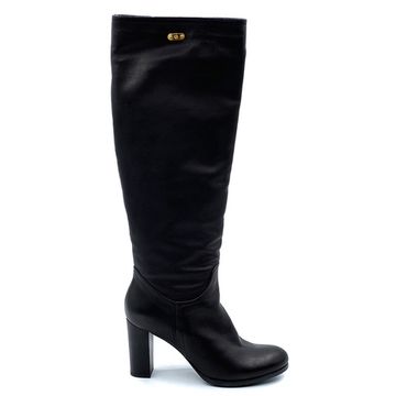 Сапоги Renzi черные кожаные МЕХ - фото 1, 471519 RZ NAPPA