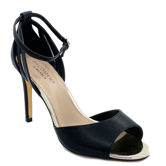 Босоножки Pacomena черные кожаные - фото 2, 