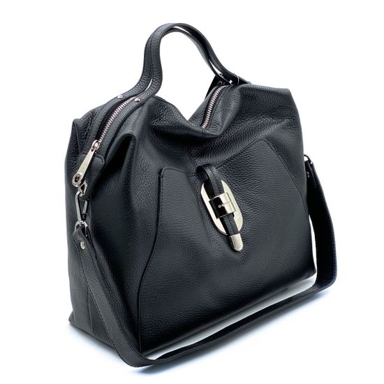 Сумка Di Gregorio черная кожаная - фото 2, 