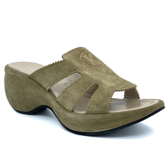 Сабо Kelton зеленые замшевые - фото 2, H0416 KEL VERDE