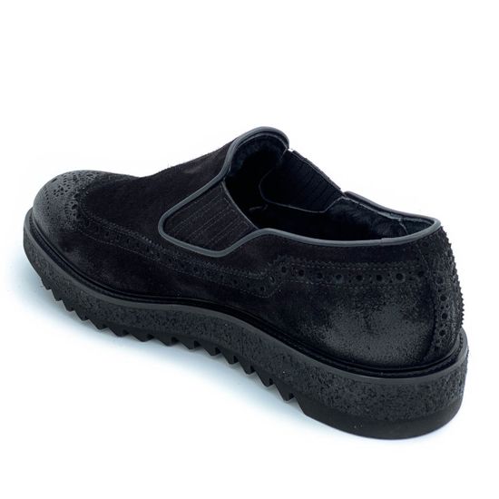 Ботинки Giampieronicola черные замшевые МЕХ - фото 3, 41104 GPN NERO