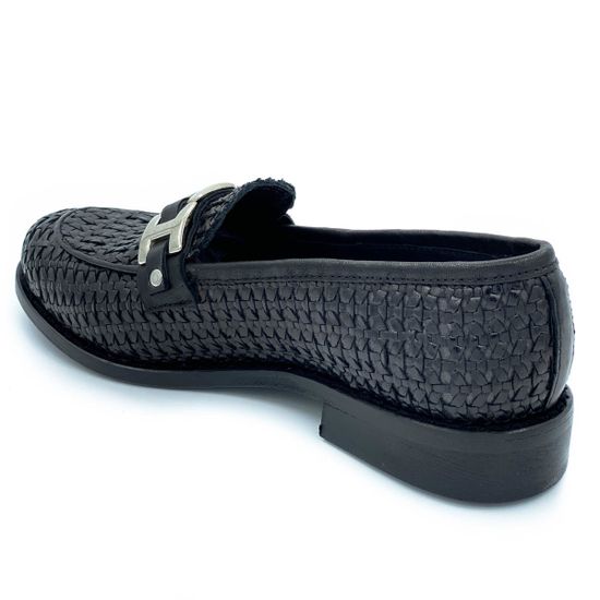 Лоферы Mimmu черные кожаные - фото 3, F303M1 MIM