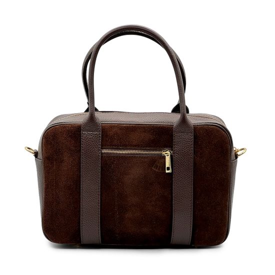 Сумка MOT-CLE коричневая замша/кожа - фото 3, MIV MOT MORO