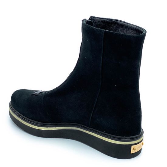 Ботинки Mara черные замшевые МЕХ - фото 3, 