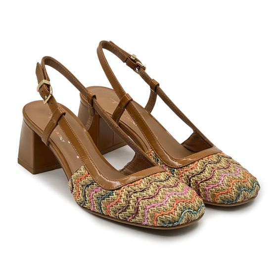 Туфли летние Tiffi бежевые/мультиколор кожа/текстиль - фото 8, TF23/50 TI