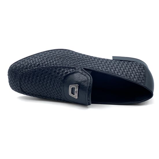 Туфли Giampieronicola черные кожаные плетеные с фурнитурой - фото 5, 43805 GPN