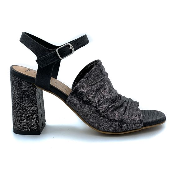 Босоножки Dei Colli из черной кожи с серебристым напылением - фото 1, 1MORE112 DC NERO