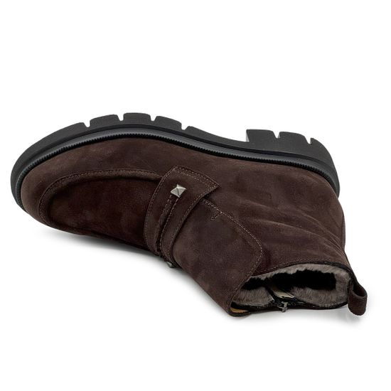 Ботинки Donna Soft коричневые замшевые на меху - фото 5, DS2449M DS MORO