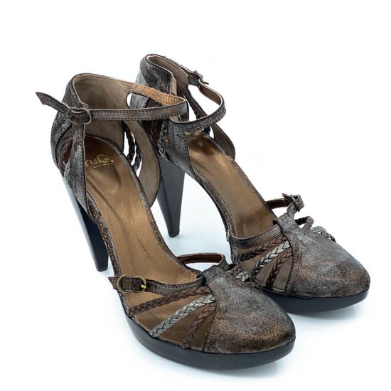 Босоножки Fru.it бронзовые кожаные - фото 6, 8009 FR