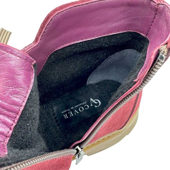 Ботинки CV COVER бордовые замшевые на байке - фото 7, 78231-1 COV